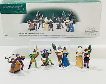 Dept 56 Dickens Village "Here We Come A-Wassailing" #58410 w/Box - Set Of 5