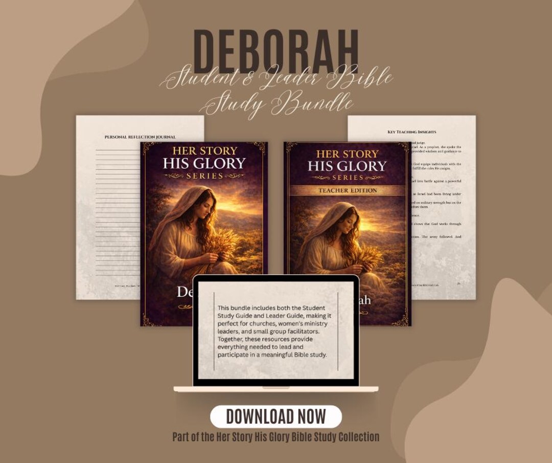 Sunday Weekly Leader Guide.pdf Deborah Bible Study Bundle | Student Workbook, Leader Guide (PDF ...