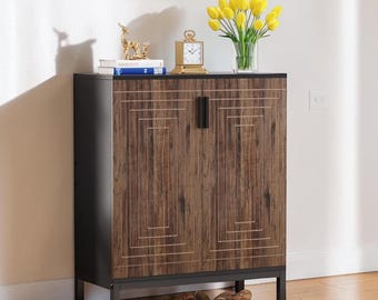 Modern Entryway Shoe Storage Cabinet with Doors, Engineered Wood Organizer