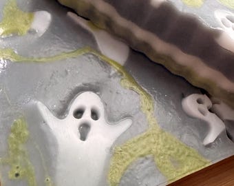 Whispering Spirits Goat Milk Soap | Dark Plum, Vanilla Almond & Sandalwood | Handmade Halloween Bar Soap