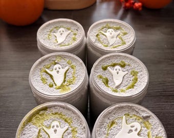 Whispering Spirits Whipped Soap Scrub | Dark Plum, Vanilla Almond & Sandalwood | Handmade Halloween Body Scrub