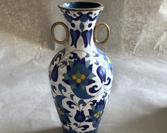Vintage Set mit 4 Cloisonne Miniatur Vasen Paar Blumenmuster - Größe 3 "bis 4"