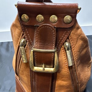 Vintage Valentino Di Paolo Leather Bucket Bag/Backpack Made in Italy image 2