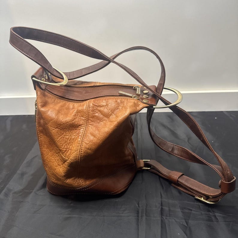 Vintage Valentino Di Paolo Leather Bucket Bag/Backpack Made in Italy image 1