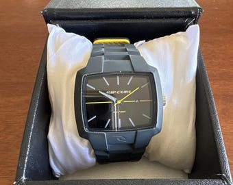 Rip Curl A2749 Tour XL Surf Armbanduhr - Schwarz/Gelb Unterlegt