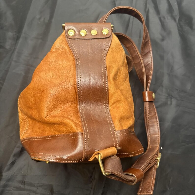 Vintage Valentino Di Paolo Leather Bucket Bag/Backpack Made in Italy image 11