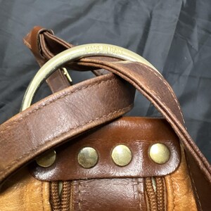 Vintage Valentino Di Paolo leren draagtas/rugzak gemaakt in Italië afbeelding 13