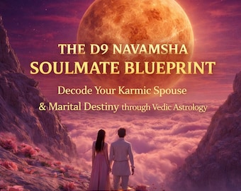 Predicción de futuro cónyuge / Lectura de almas gemelas Navamsha D9 / Lectura de amor matrimonial de astrología védica / Plan kármico de relación y destino