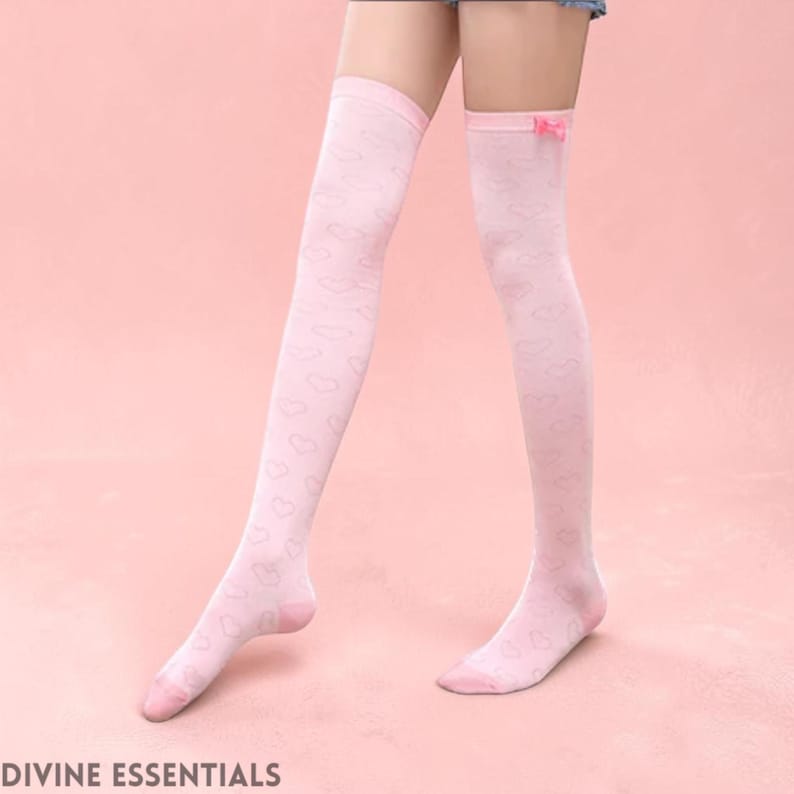 Great Description About Light Pink Thigh High Socks