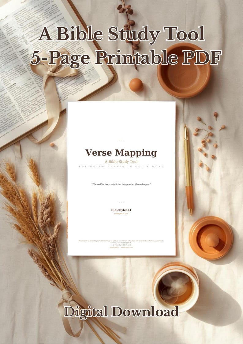 Scripture Tool Engineering Verse Mapping Template Printable | Bible Study Tool PDF | Scripture ...