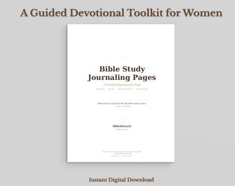 Bible Study Journaling Pages. Guided Devotional Pack,(Digital Download)