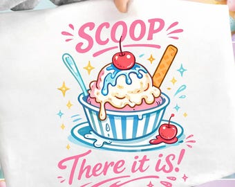 Summer Drink PNG Bundle, Martini Me Please PNG, Scoop There It Is Ice Cream PNG, Retro Coquette Summer Shirt Design, Sublimation Set