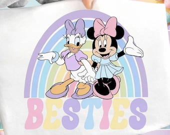 Retro Cartoon Friends PNG, Vintage Mouse Character Shirt Design, Colorful Comic Graphic Tee, Cute Nostalgia Sweatshirt Download