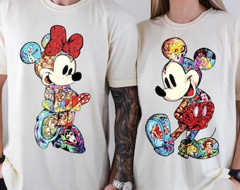 Disney Couples Mickey And Minnie Mouse Classic png, Mickey And Minnie Matching png, Magic Kingdom Family png, Disney Trip Couple png
