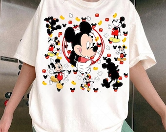 Retro Cartoon Mouse PNG Bundle, Mickey Inspired T Shirt Graphic, Trending Sublimation Design, Instant Digital Download, Classic Cartoon