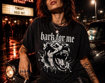 Bark For Me, Snarling Dog Graphic Tee, Gothic Shirt, Alt Girl Shirt, Comfort Colors