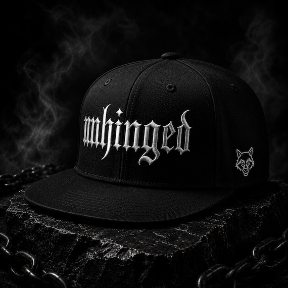 Unhinged Hat, Gothic Snapback, Streetwear Hat, Embroidered Cap, Alternative Fashion