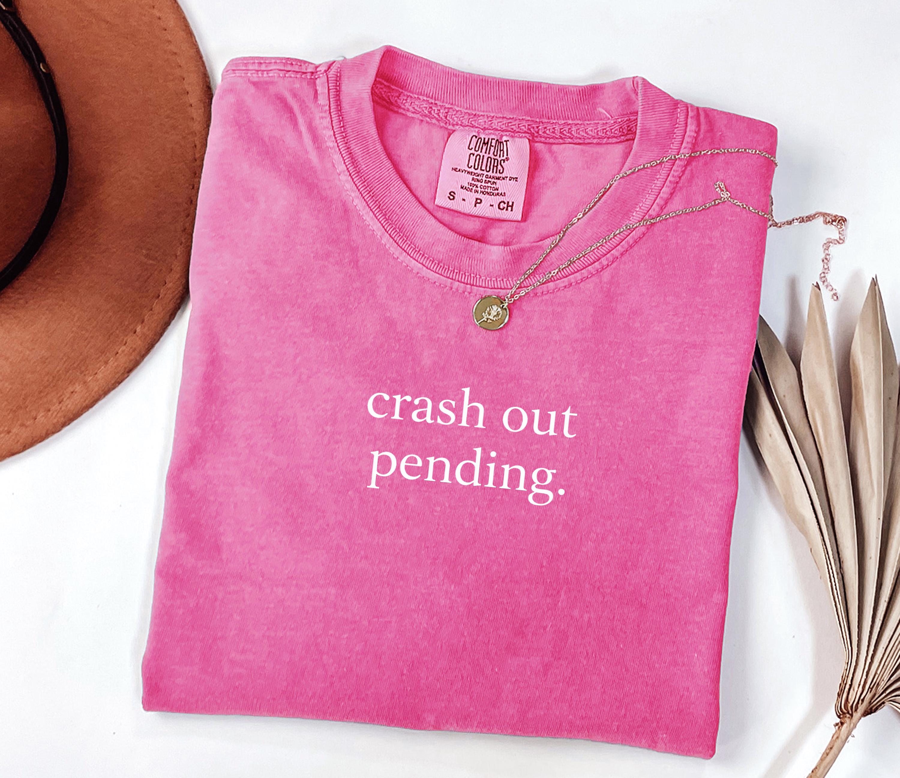 Crash Out Pending Shirt, Funny Meme Shirt, Introvert Tshirt, Minimalist T-shirt, Comfort Colors Tee