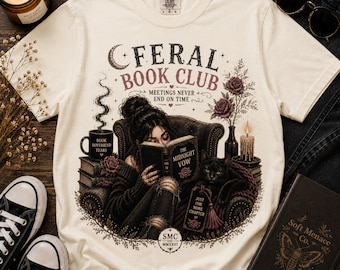 Feral Book Club Shirt, Dark Romance Tee, Book Lover Gift, Morally Grey Men, Gothic Reader