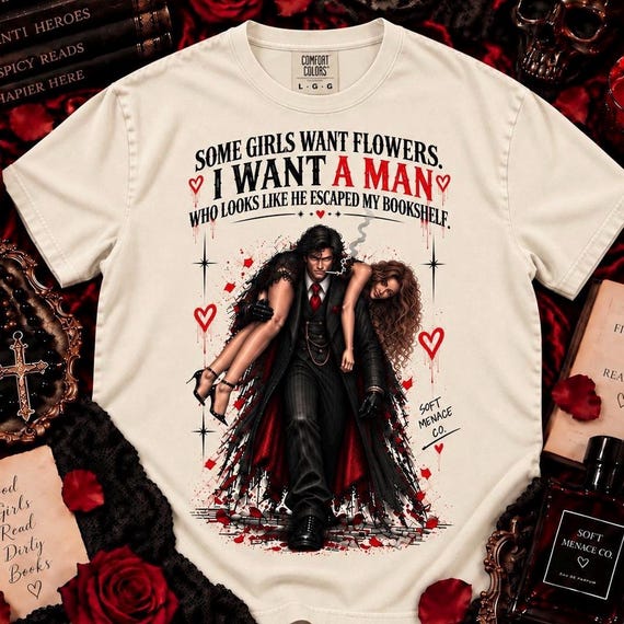 Dark Romance Shirt, Fictional Men Tee, Book Boyfriend Shirt, Spicy Reader Comfort Colors Tee