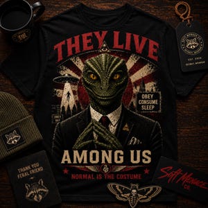 They Live Among Us Shirt, Cryptid Shirt, Comfort Colors Streetwear Tee, Conspiracy Graphic Tshirt