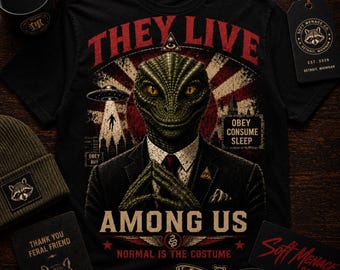 Sie leben unter uns Shirt, Cryptid Shirt, Comfort Colors Streetwear T-Shirt, Verschwörung Grafik Tshirt