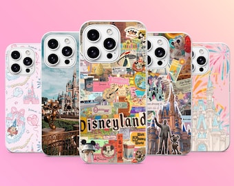 Funda para teléfono Disney con diseño de dibujos animados de Disneyland para iPhone 17Pro, 16, 15, 14, 13, 12, Samsung S26, S25, S24, S23Fe, A16, A26, A56, Pixel 10, 9Pro