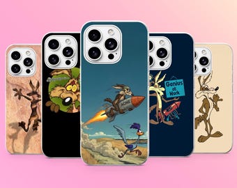 Wile E Coyote Phone Case Cartoon Cover for iPhone 18Pro, 17, 17Pro, 16, 15, 13, Samsung S26, S25Ultra, S24, A17, A16, Pixel 11, 10A