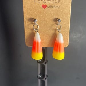 Halloween Candy Corn Dangle Earrings-Kids Or Adults, Trick-Or-Treat