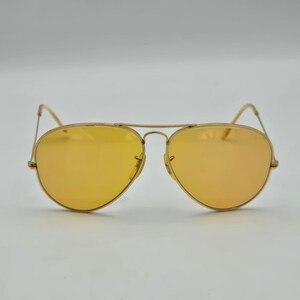 Vintage Ray-Ban B&L Ambermatic Aviator Sunglasses 62-14 Gold Frames Only USA zdjęcie 2
