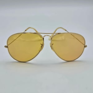 Vintage Ray-Ban B&L Ambermatic Aviator Sunglasses 62-14 Gold Frames Only USA zdjęcie 13