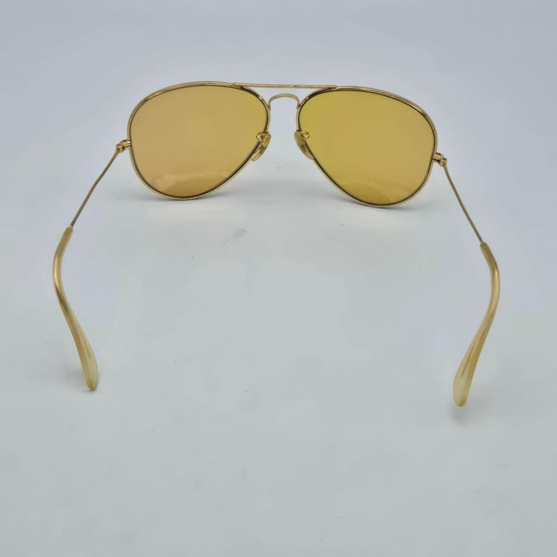 Vintage Ray-Ban B&L Ambermatic Aviator Sunglasses 62-14 Gold Frames Only USA zdjęcie 6
