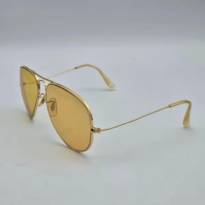 Vintage Ray-Ban B&L Ambermatic Aviator Sunglasses 62-14 Gold Frames Only USA zdjęcie 5