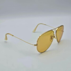 Vintage Ray-Ban B&L Ambermatic Aviator Sunglasses 62-14 Gold Frames Only USA zdjęcie 4