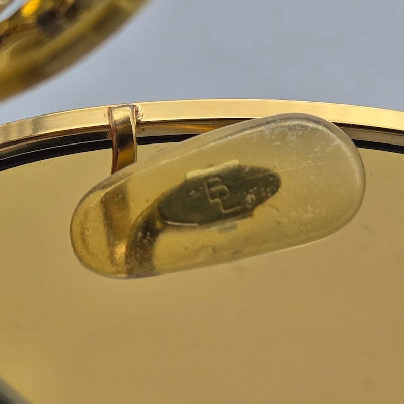 Vintage Ray-Ban B&L Ambermatic Aviator Sunglasses 62-14 Gold Frames Only USA zdjęcie 20