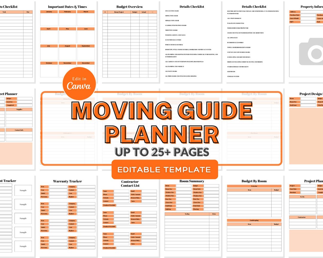 Home Renovation Planner Canva Template | Editable Remodel Budget ...