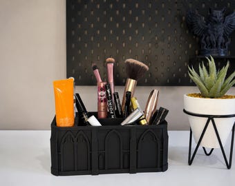 Gothic Beauty Organizer | Dark Academia Makeup Organizer | Cathedral Arch Large