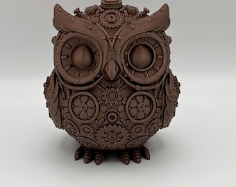 Steampunk Owl Ornament | Mechanical Owl Figurine | Gear Owl Decor | Owl Sculpture | Gift for Owl Lovers