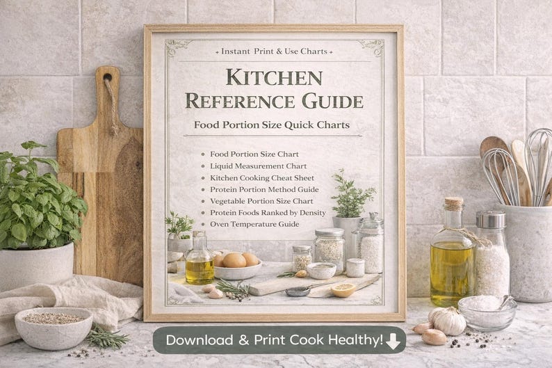Kitchen Reference Guide Printable Bundle | Cooking Conversion Charts ...