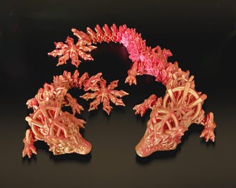 Figura articulada de dragón de verano: juguetes antiestrés impresos en 3D