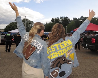 Handbemalte Jeansjacke