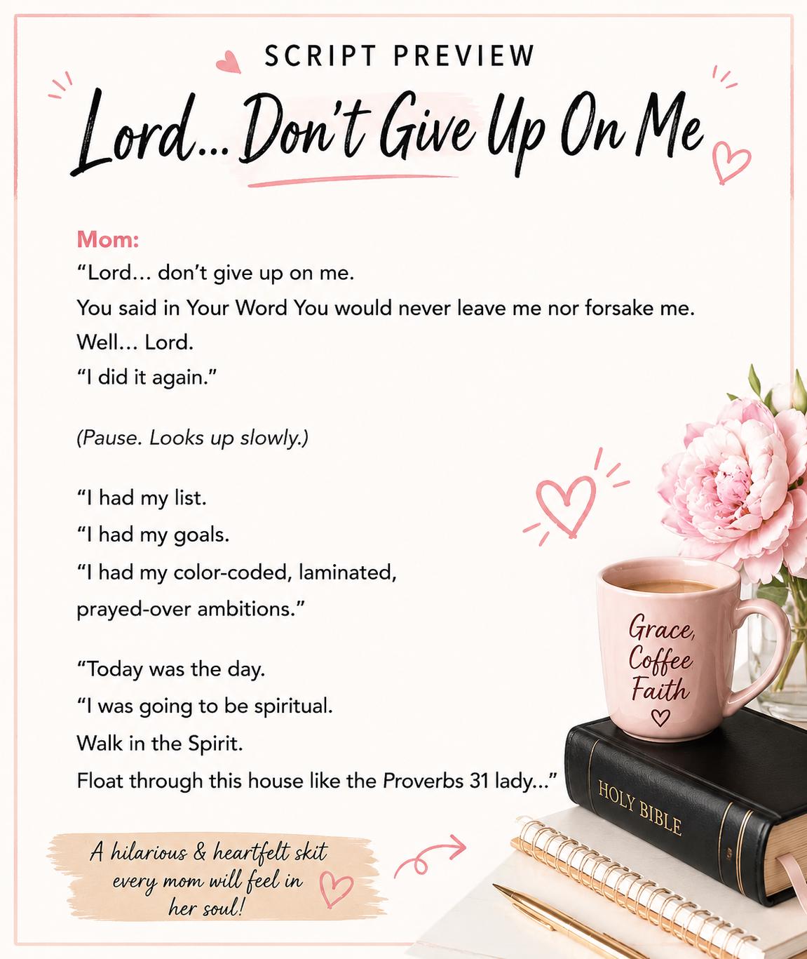 Funny Christian Monologue Script for Church | “lord I Did It Again ...