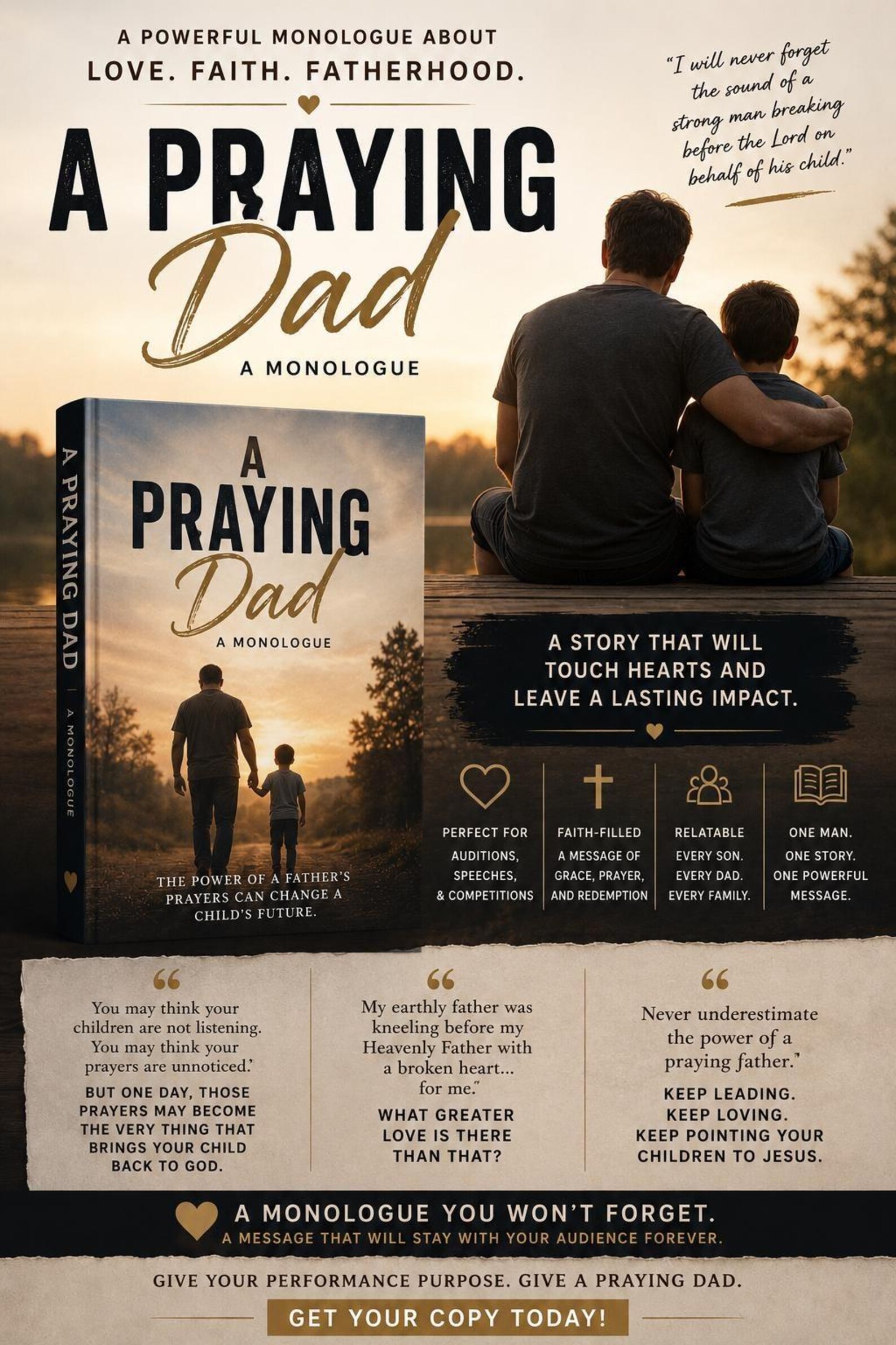 Like Father Script Father’s Day Church Monologue Script | A Praying Dad Christian Drama ...