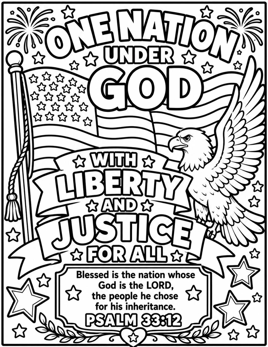 41 Easy Patriotic Crafts for Kids Even Parents Will Love 35 One Nation Under God Coloring Page Patriotic Coloring Sheet for Kids…