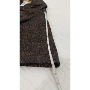 Anthropologie -Beth Bowley Vintage Bronze Metallic Wool Jacket Portrait Collar 8 image 8