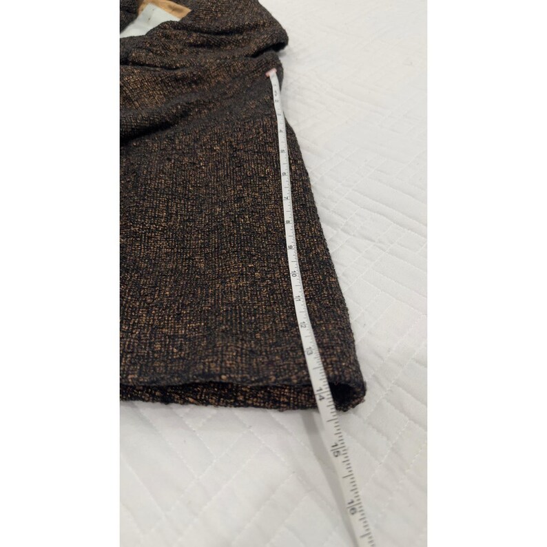 Anthropologie -Beth Bowley Vintage Bronze Metallic Wool Jacket Portrait Collar 8 image 8