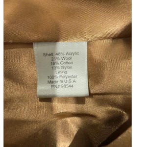 Anthropologie -Beth Bowley Vintage Bronze Metallic Wool Jacket Portrait Collar 8 image 5