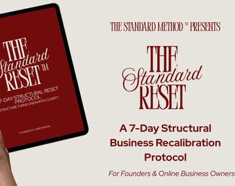 Planificador de negocios de 7 días (PDF) / Manual de reajuste para pequeñas empresas / Sistema de productividad para emprendedores / Descarga instantánea