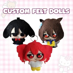 Peluche de personaje de fieltro personalizado