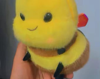 Mini Bee Plushie | Soft Stuffed Animal Toy | Cute Kawaii Bee Plush | Cozy Room Decor Gift
